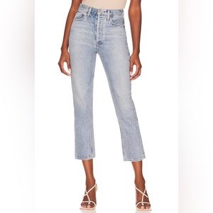 Agolde Riley High Rise Straight Crop in Renewal